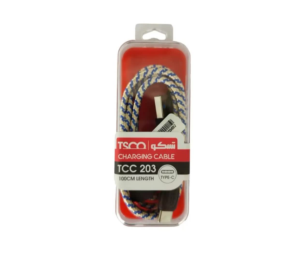 کابل تبدیل USB به USB-C تسکو مدل TCC203 طول 1 متر