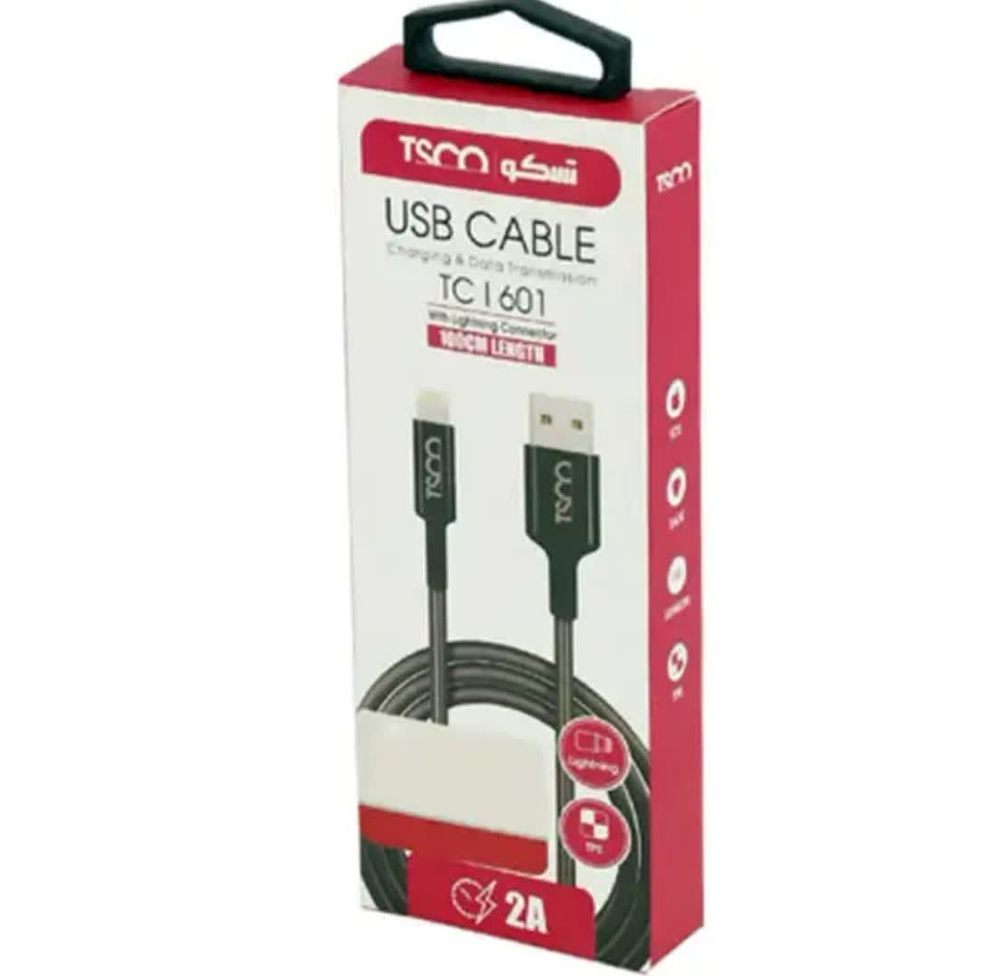 کابل تبدیل USB به لایتنینگ تسکو مدل 601 طول 1 متر
