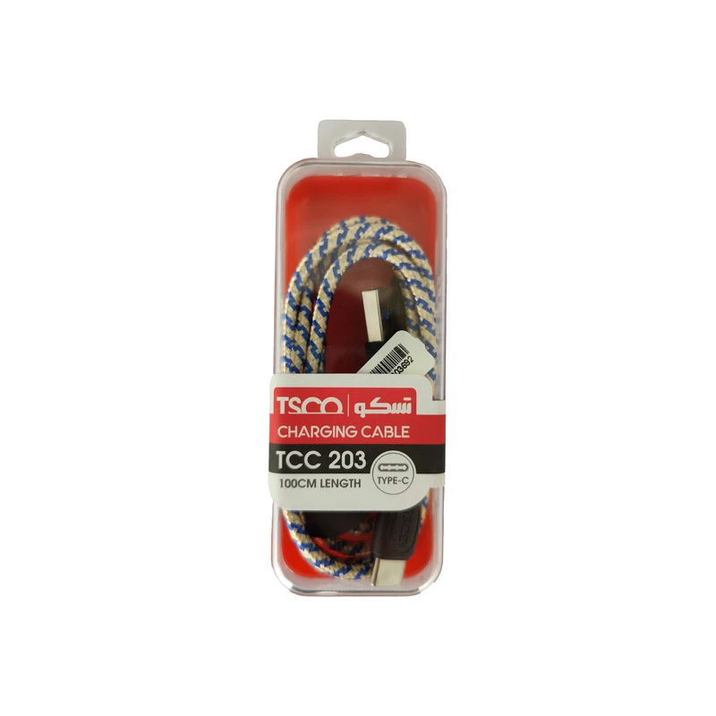 کابل تبدیل USB به USB-C تسکو مدل TCC 203 طول 1 متر‌